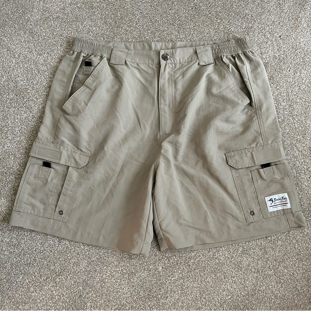Bimini Bay Men’s Khaki Utility Shorts with Pockets